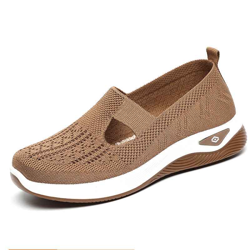 Breathable Mesh Round Toe Wedge Sneakers - Damned Threads